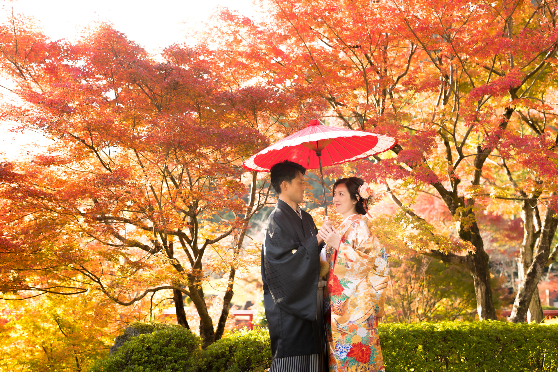 大分の大自然の中で美しくきれいに残す和装フォトウエディング