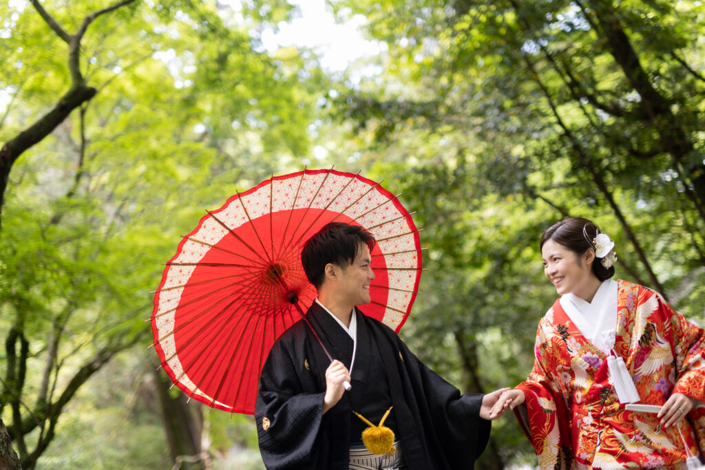 大分市・柞原八幡宮の新緑ロケーション和装前撮り｜大分前撮り.com