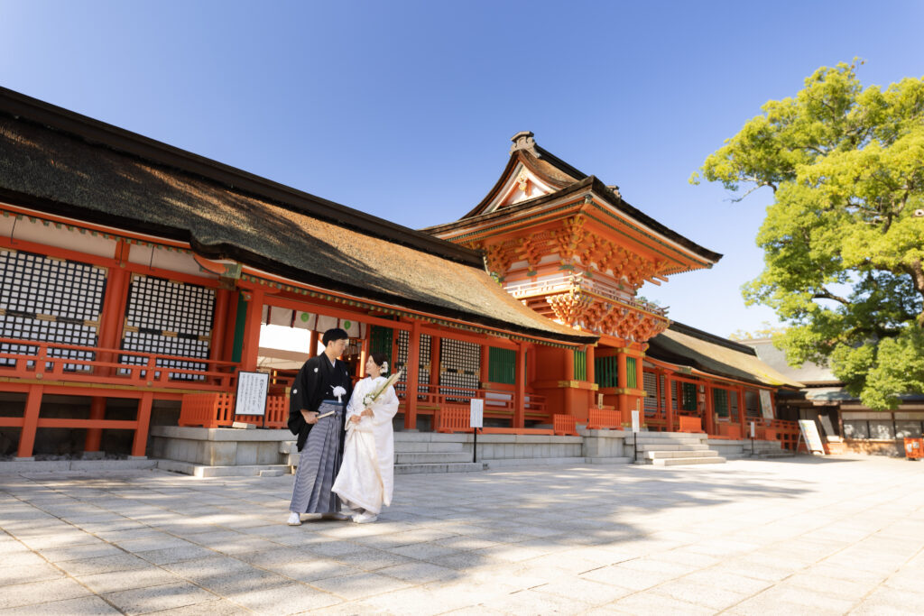 宇佐市・宇佐神宮の新緑ロケーション和装前撮り｜大分前撮り.com