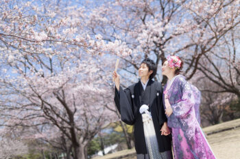 大分・別府で前撮り｜南立石公園で叶える桜と自然の和装・ドレス撮影：サムネイル