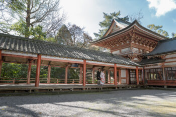 大分で和装前撮りなら柞原八幡宮｜緑と光に包まれる場所：サムネイル